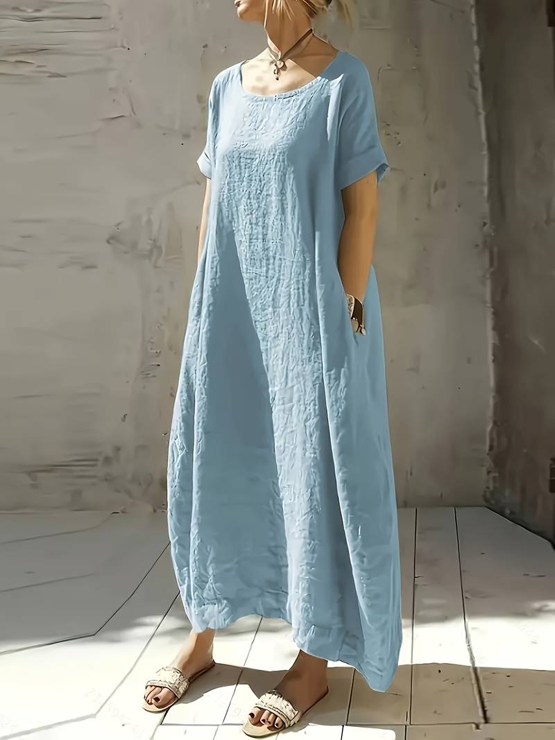 Anuradhi - Vestido largo Informal Con Mangas Holgadas