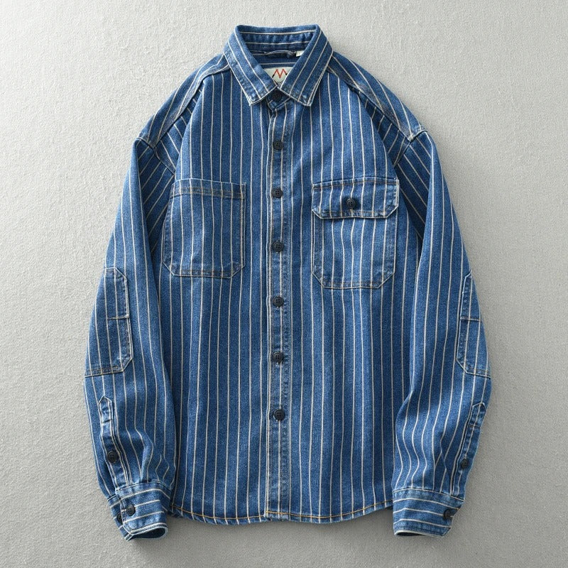 Ralf – Chaqueta De Mezclilla Ralf Con Rayas Verticales