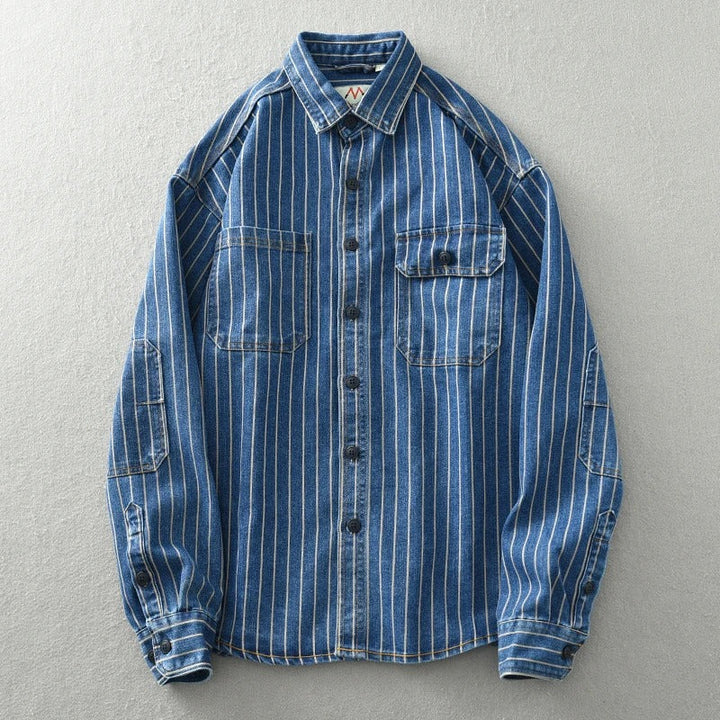 Ralf – Chaqueta De Mezclilla Ralf Con Rayas Verticales