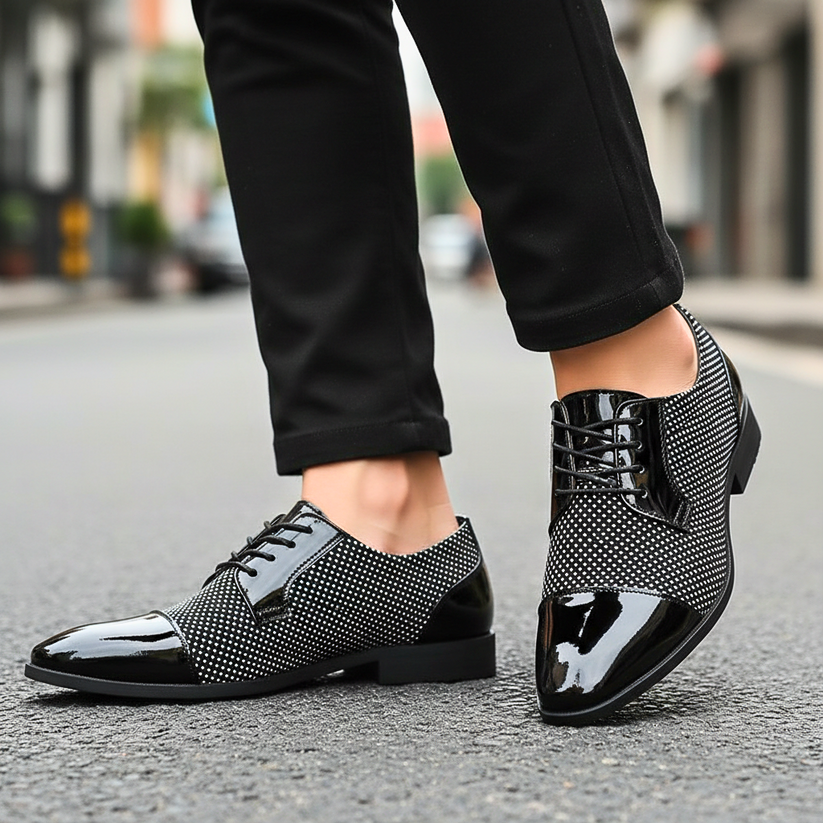 Dernard - Zapatos De Cuero Con Cordones