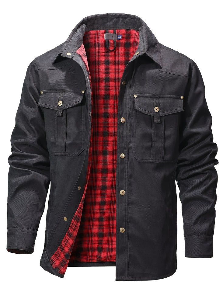 Evrypidis - Chaqueta Cargo Informal De Manga Larga