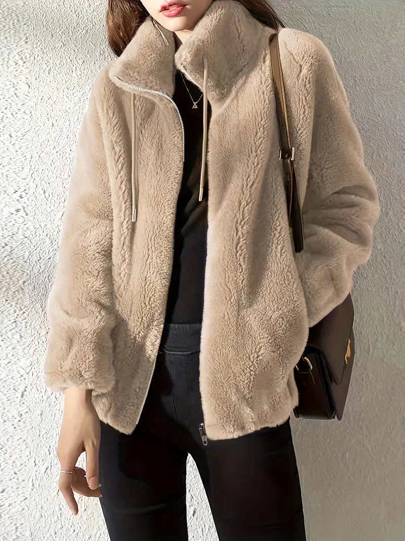Maliza - Elegante Chaqueta De Lana Peluda