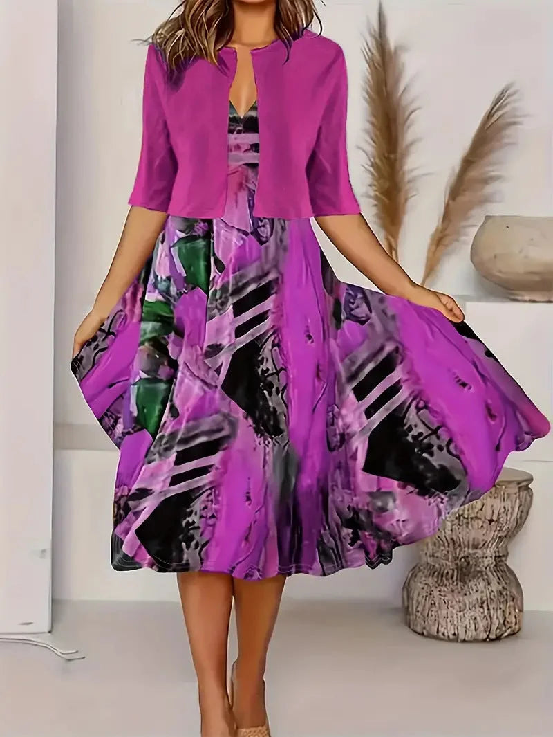 Vainoana - Conjunto De Dos Piezas Con Falda Larga Y Elegante