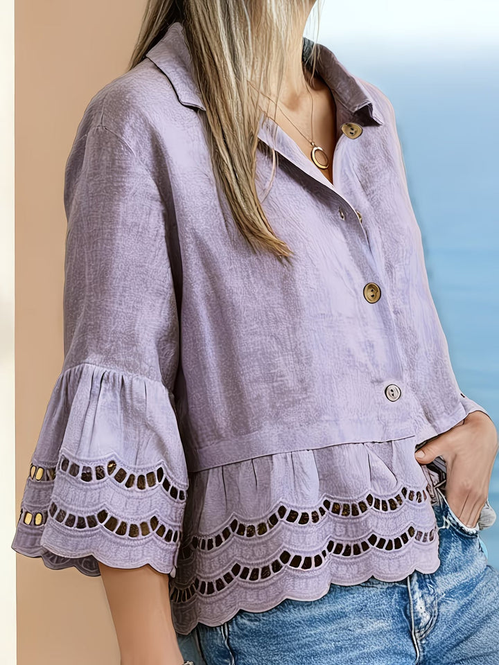 Solenn - Elegante Blusa Con Botones