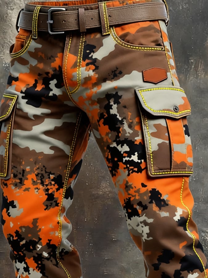 Bethell - Pantalón Vintage De Camuflaje Con Múltiples Bolsillos