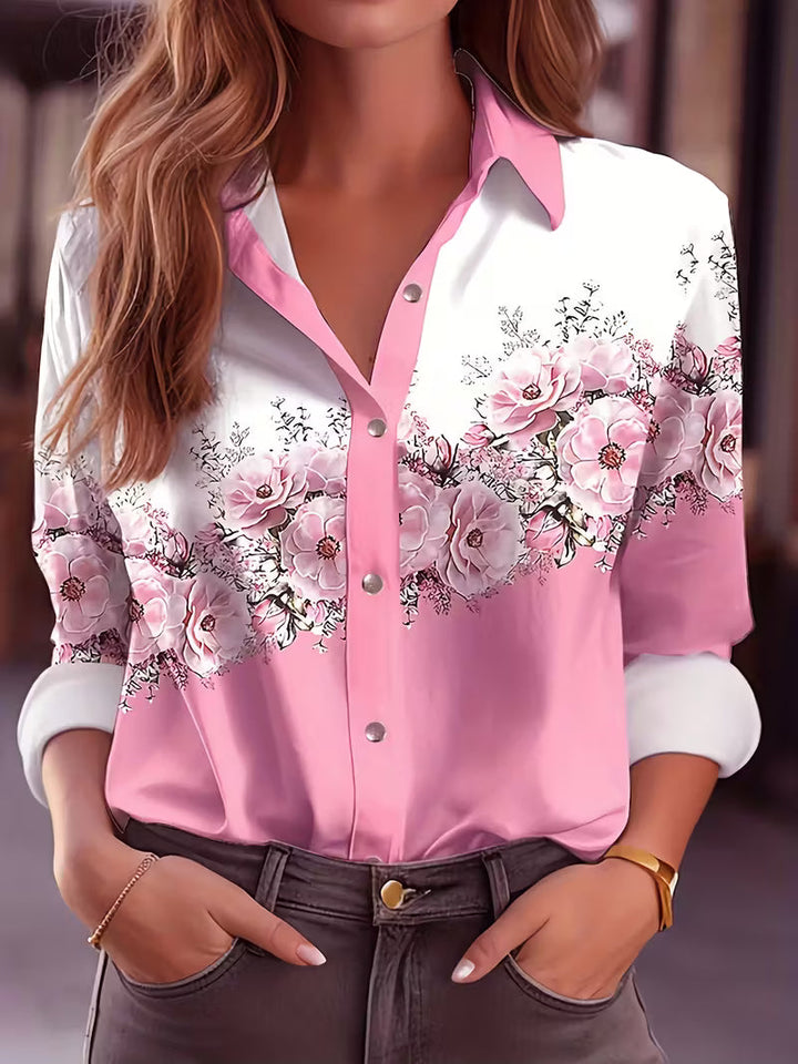 Yaleian - Camisa Floral con Botones