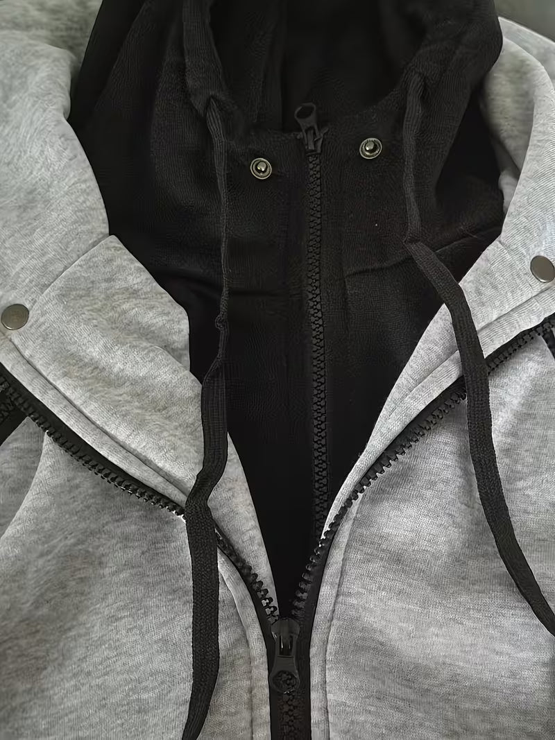 Griffiths - Sudadera con Capucha Manga Larga y Cremallera de un Cuarto
