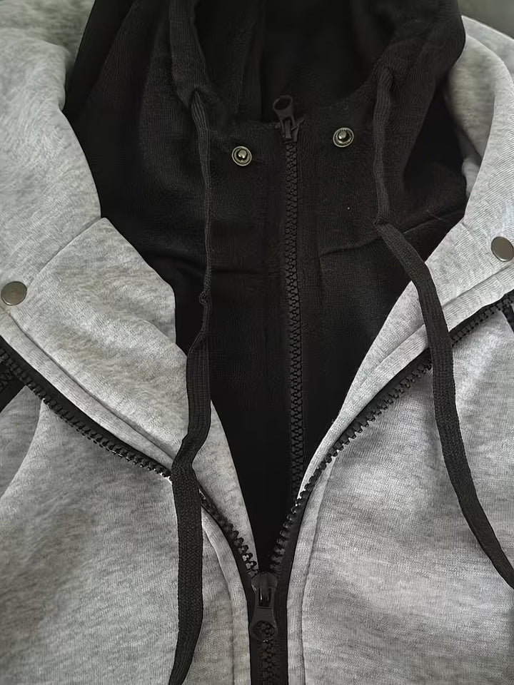 Griffiths - Sudadera con Capucha Manga Larga y Cremallera de un Cuarto