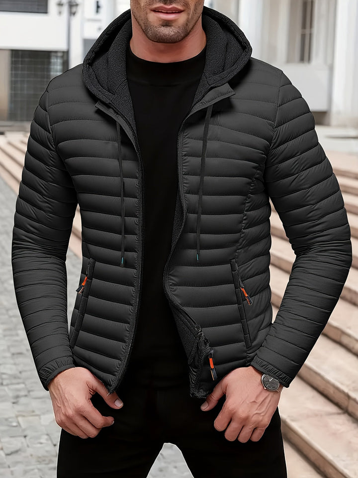 Dielmar - Chaqueta Acolchado Con Capucha Y Cremallera Frontal