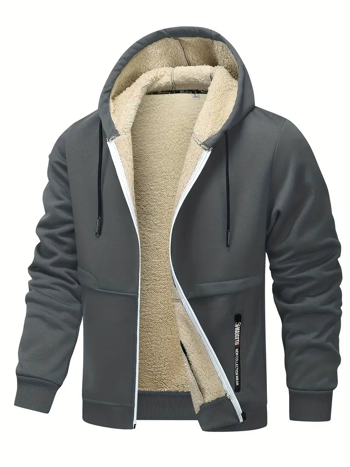 Helge - Sudadera Con Capucha y Cremallera De Manga Larga Informal