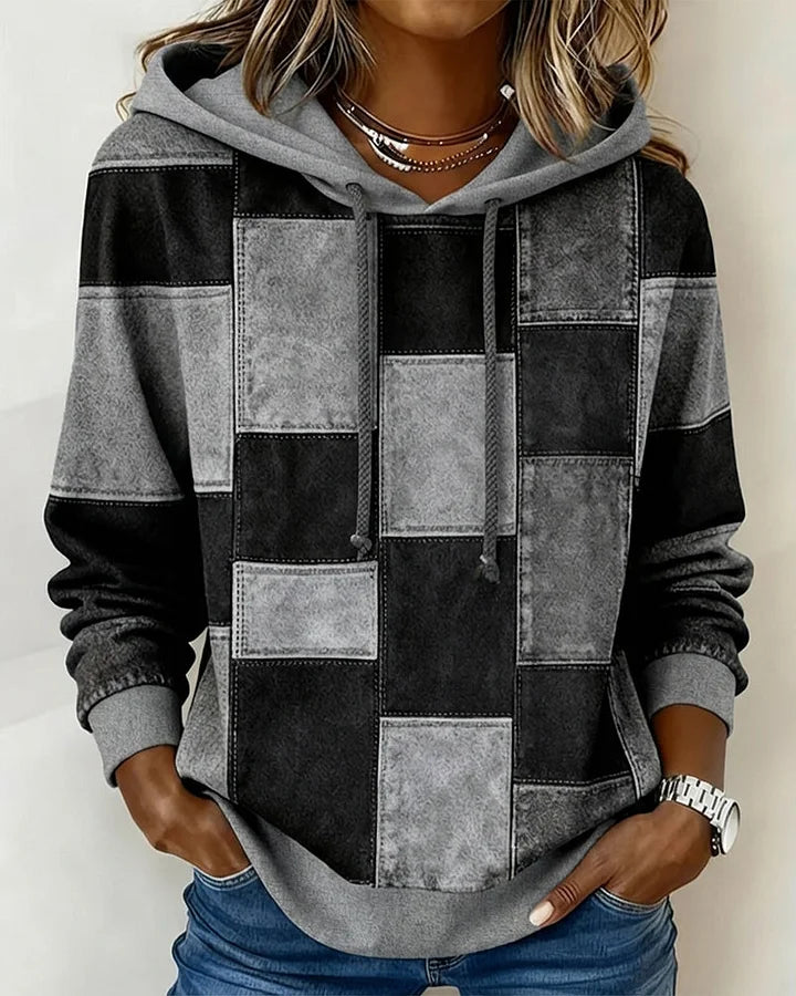 Yaralyn - Sudadera con Capucha de manga Larga y Estampado a Cuadros