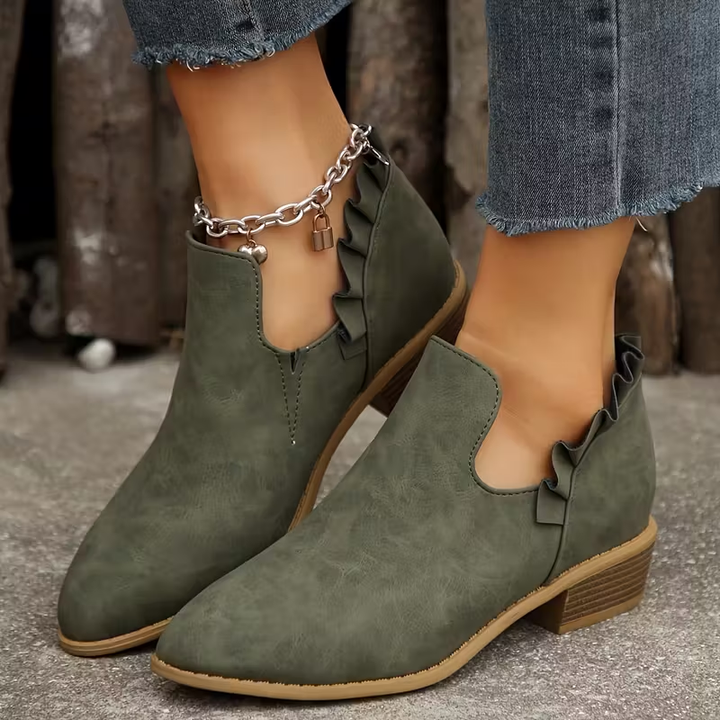 Veredah - Botines Modernos Con Volantes