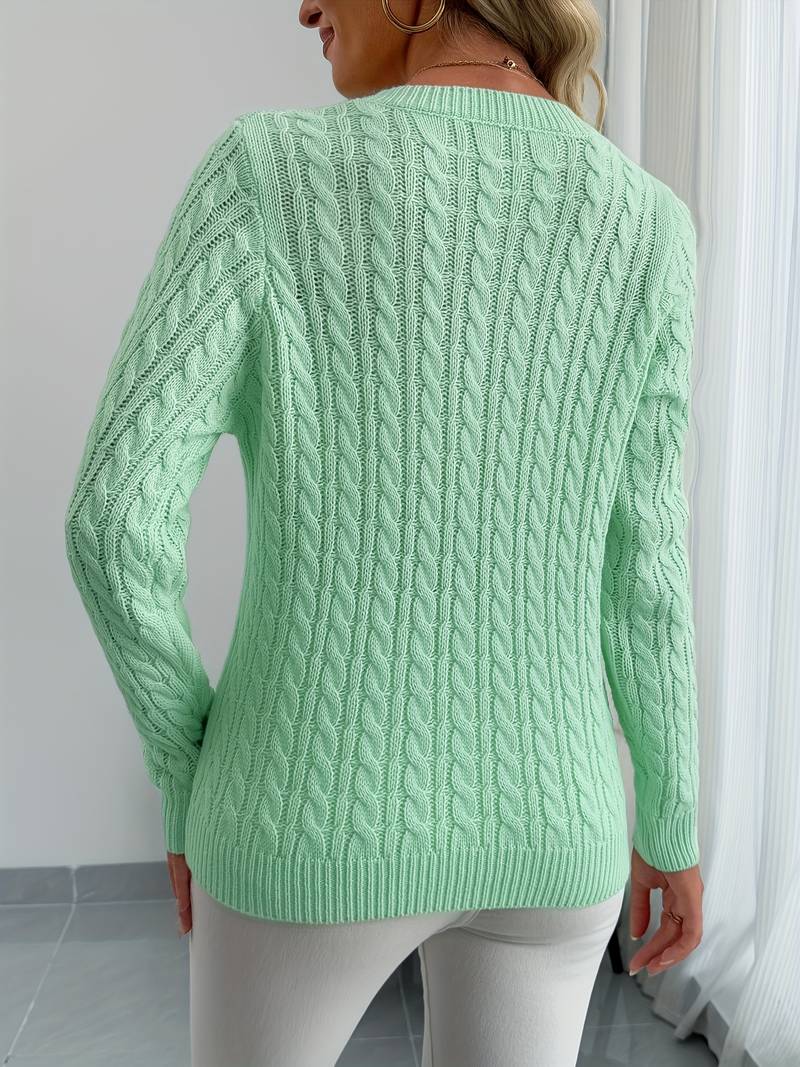 Zivah - Elegante Jersey Acanalado Con Cuello en V