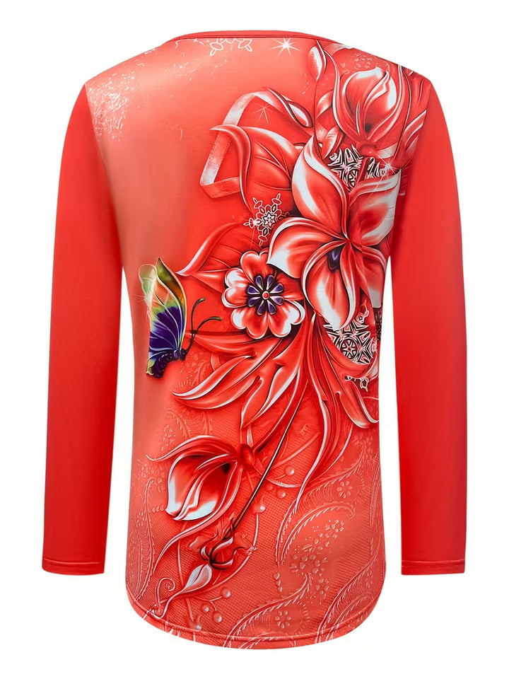 Ljiljana - Top Con Estampado Floral a La Moda