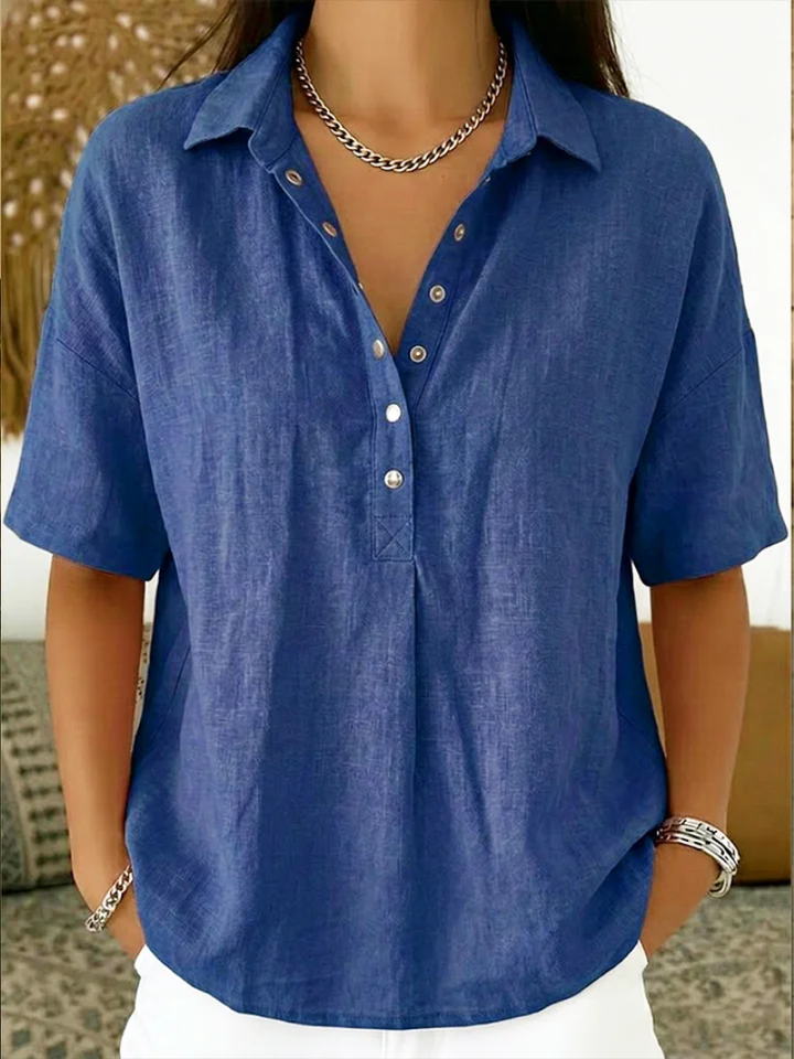 Pabasara - Blusa Con Cuello y Botones