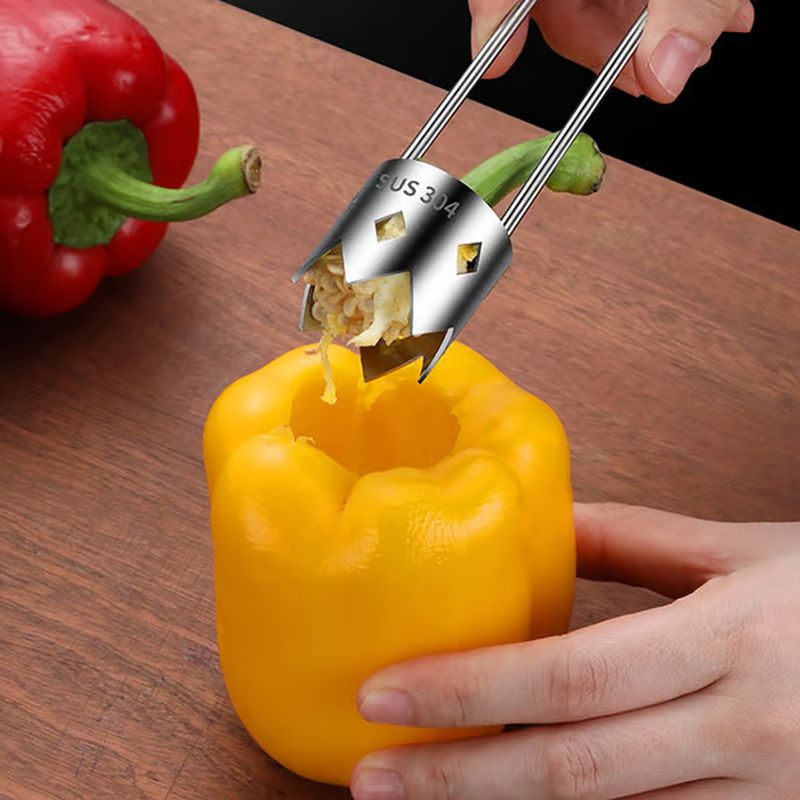 FruitCore - Descorazonador de Frutas y Verduras de Acero Inoxidable