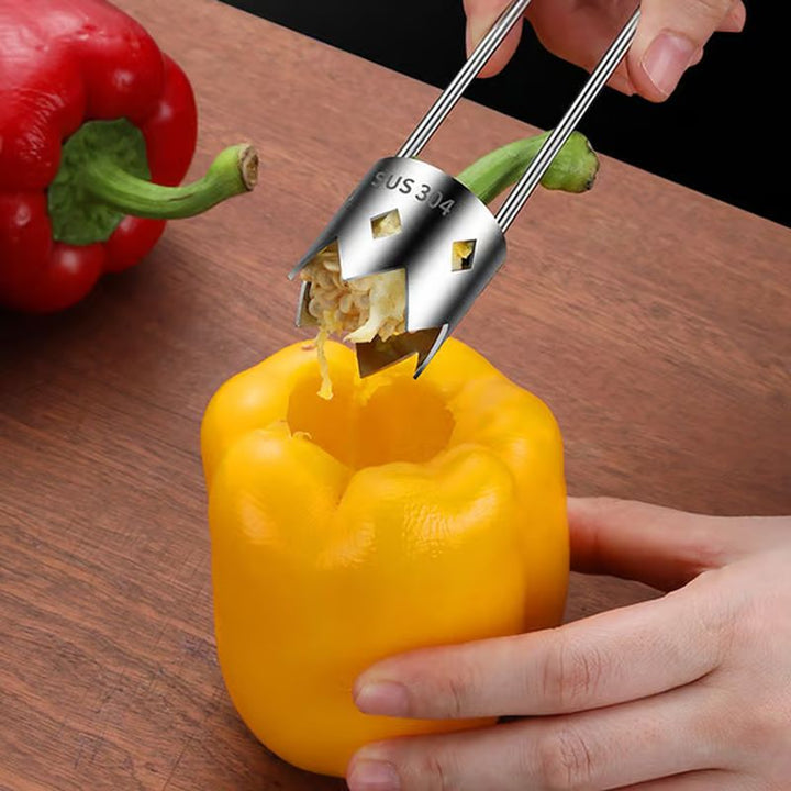 FruitCore - Descorazonador de Frutas y Verduras de Acero Inoxidable