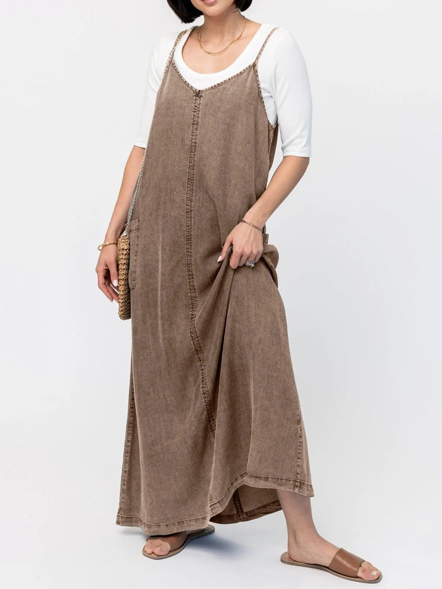 Éricaa - Vestido Largo De Denim Holgado