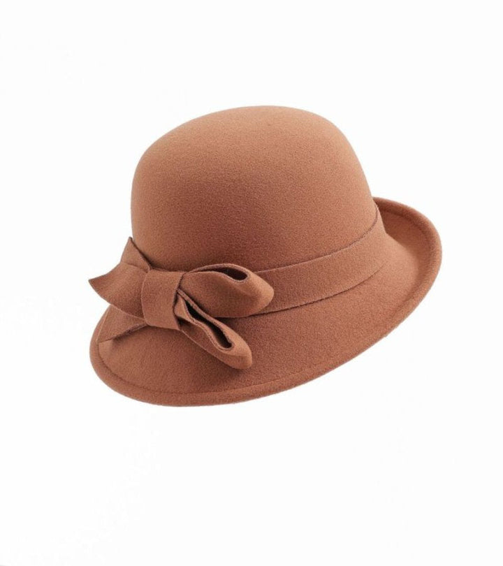 Klaver - Sombrero Vintage De Fieltro Con Lazo Lateral