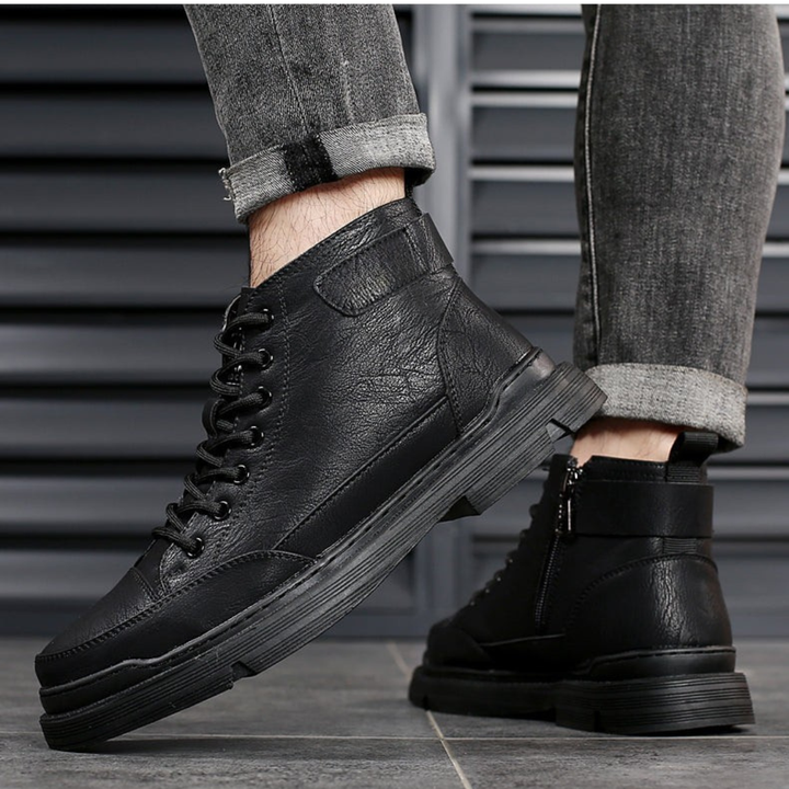 Patterson - Botines De Cuero Con Cordones
