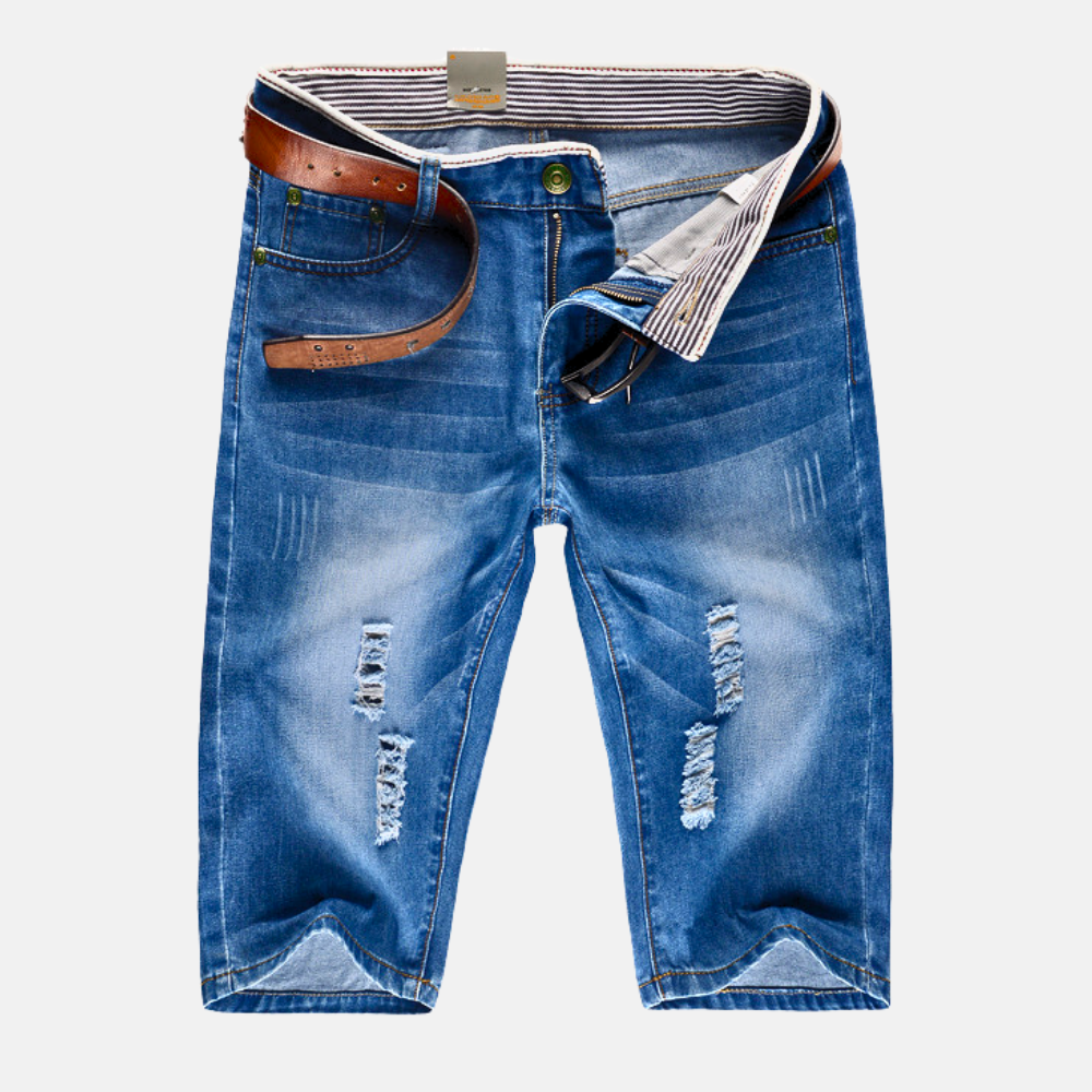 Eleena - Pantalones Cortos Vaqueros Desgastados Ridge