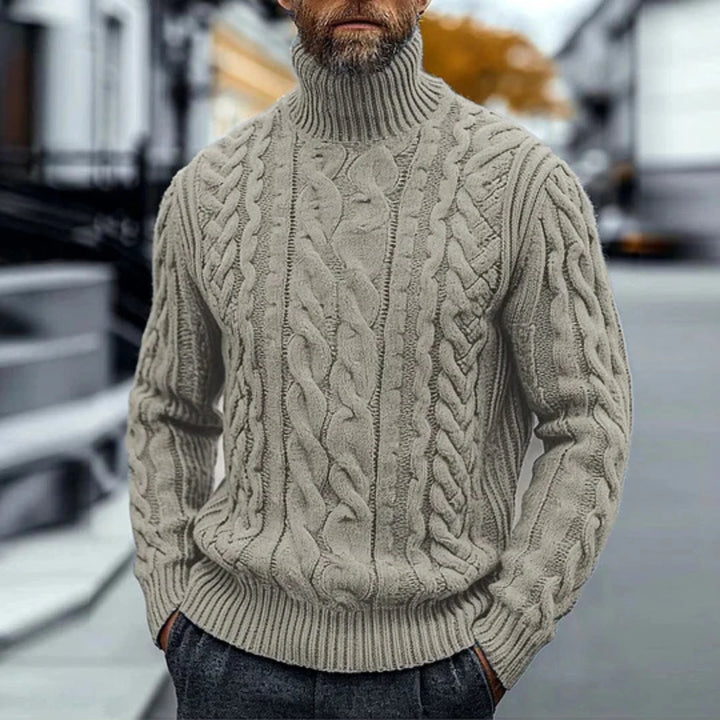 Philo - Jersey De Cuello Alto De Punto Por Cable