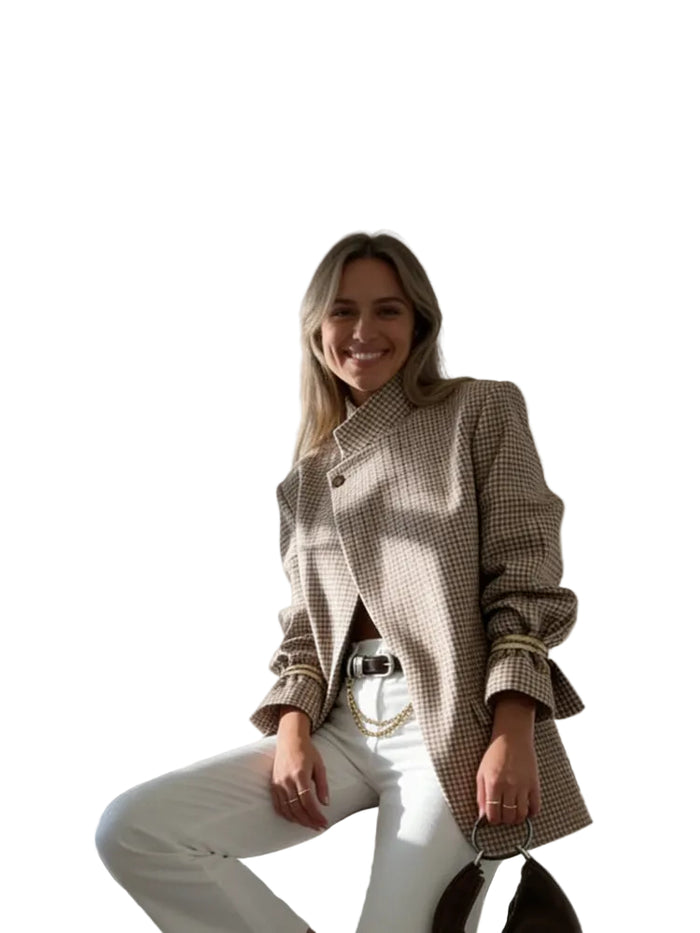 Clodagh - Blazer Estructurado De Cuadros Vintage