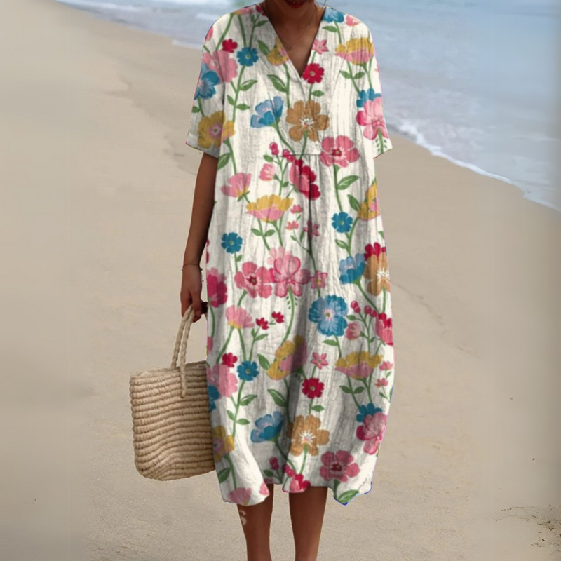 Lora - Vestido De Verano Floral Colorido