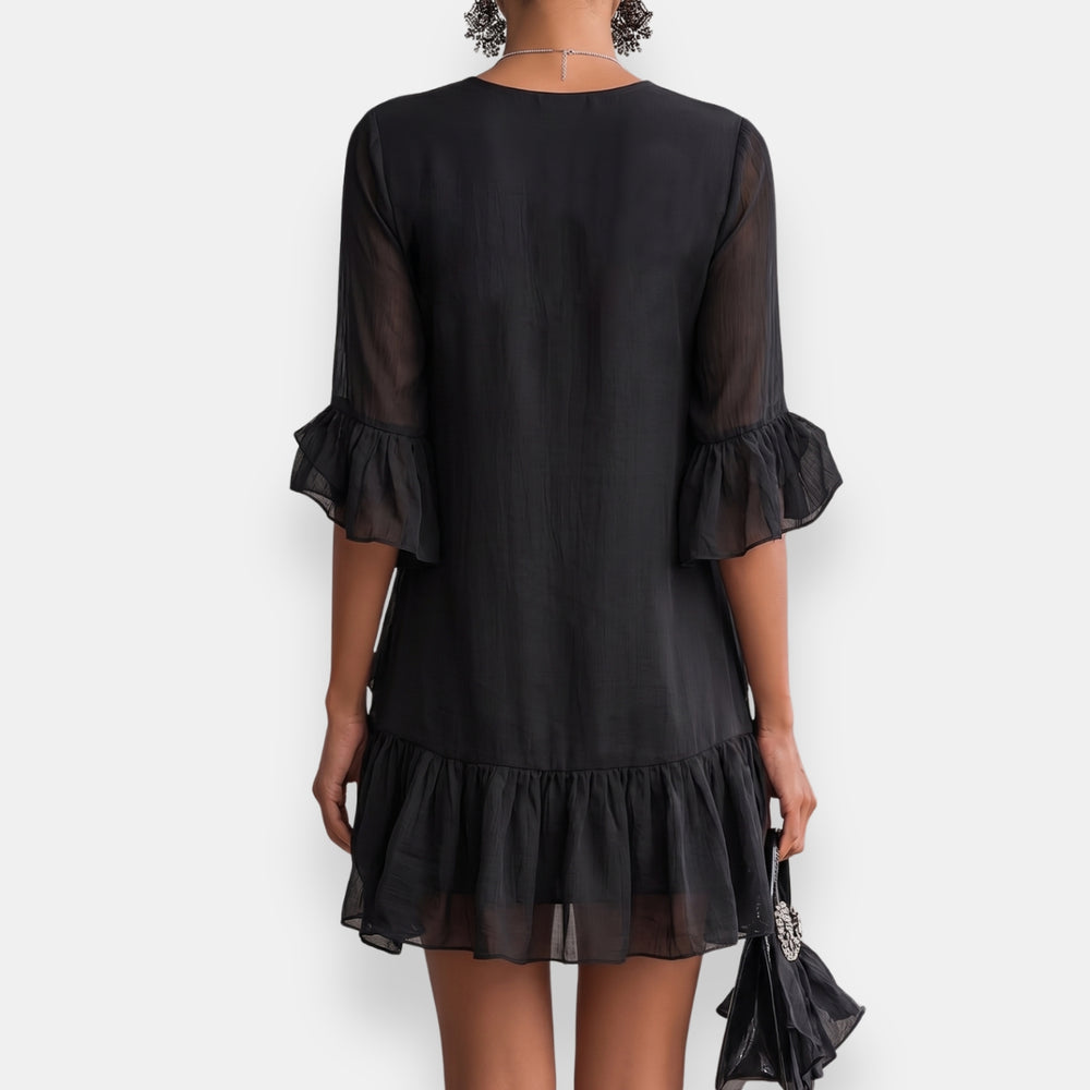 Lussina - Vestido Corto Con Volantes