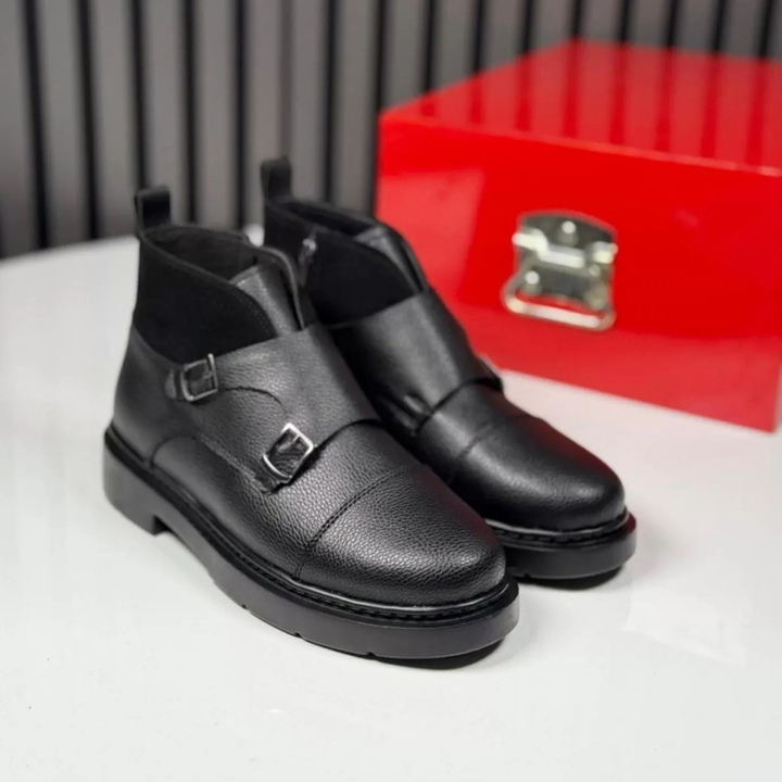 Abner - Botas De Cuero Con Correa De Monje