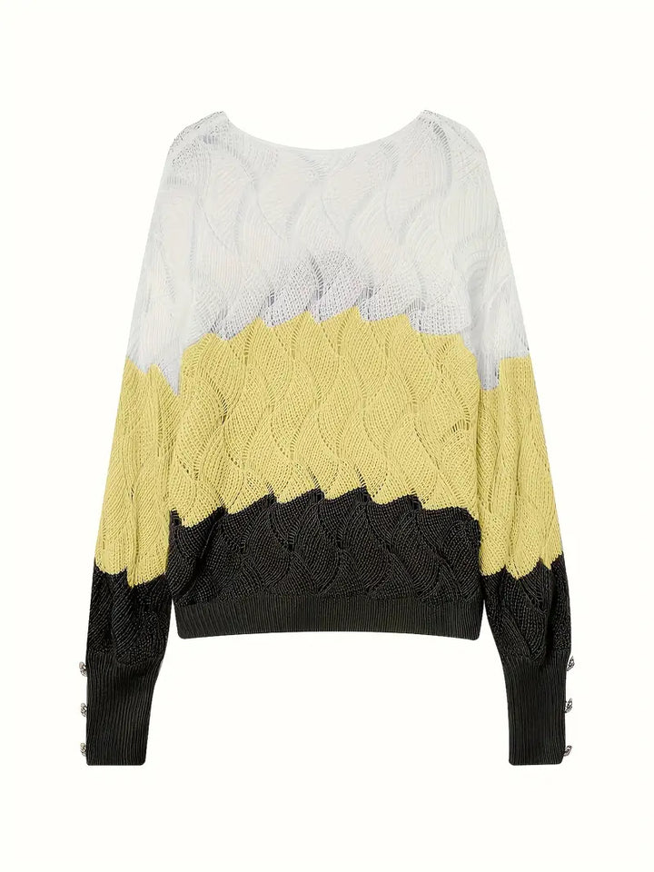Renilda - Elegante Jersey De Punto Con Cuello En V