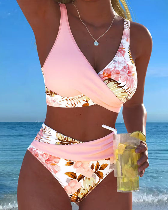 Killiane - Bikini Floral Con Contraste