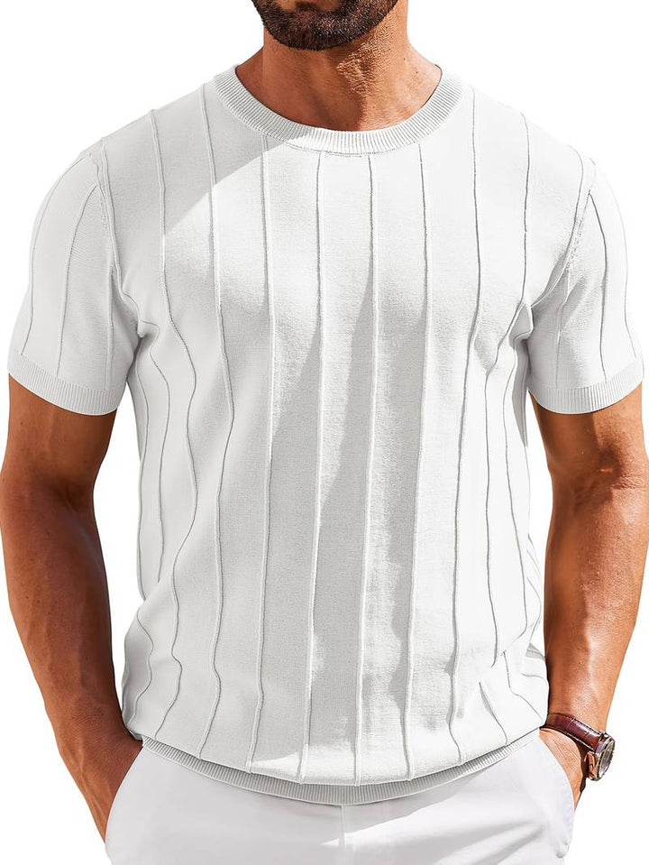 Sang - Camiseta De Punto De Verano Con Cuello Redondo