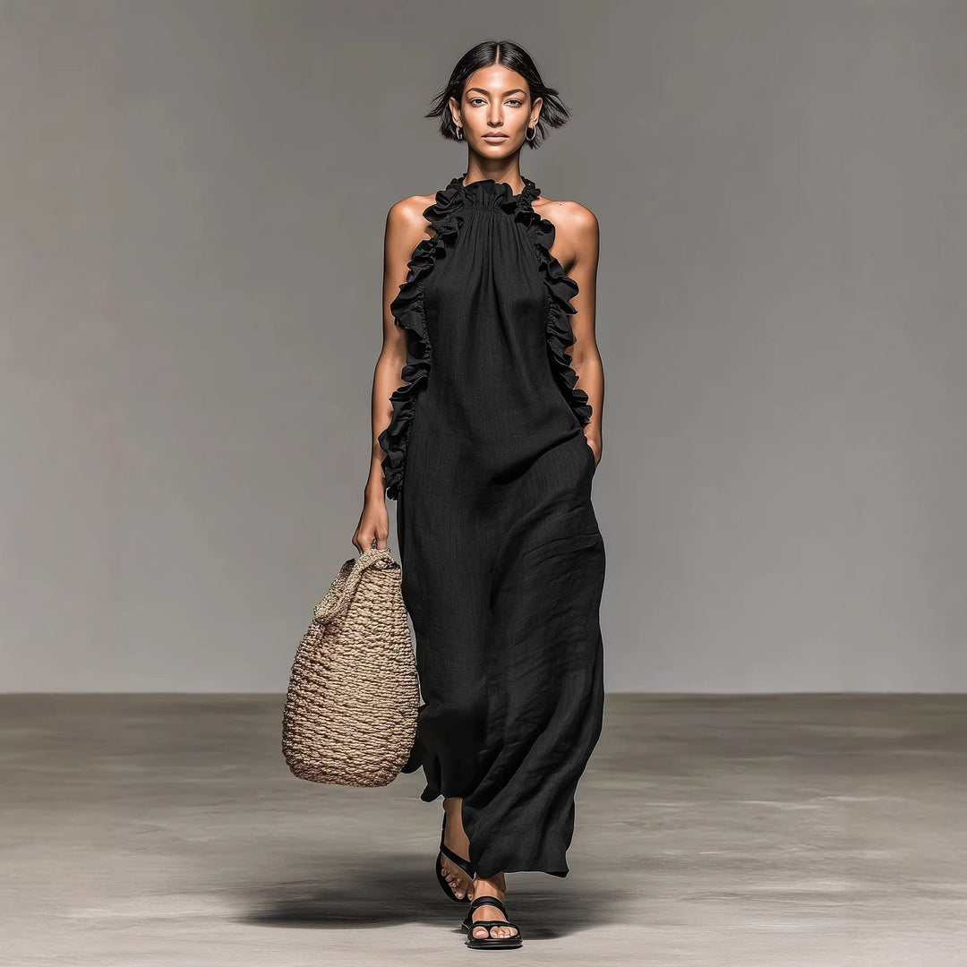 Vasara - Vestido Largo De Estilo Bohemio Con Volantes