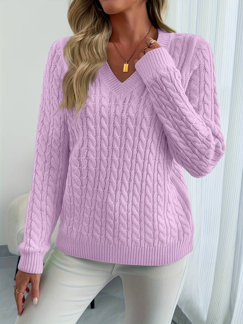 Zivah - Elegante Jersey Acanalado Con Cuello en V