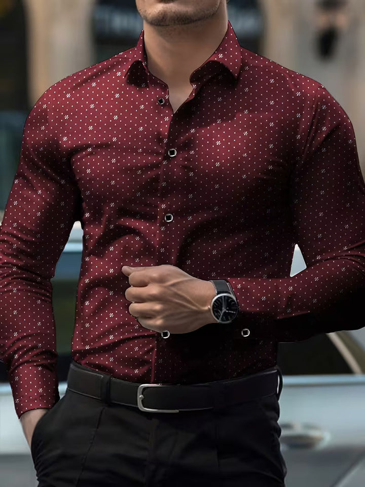 Spyros - Camisa De Manga Larga Con Botones En La Parte Delantera