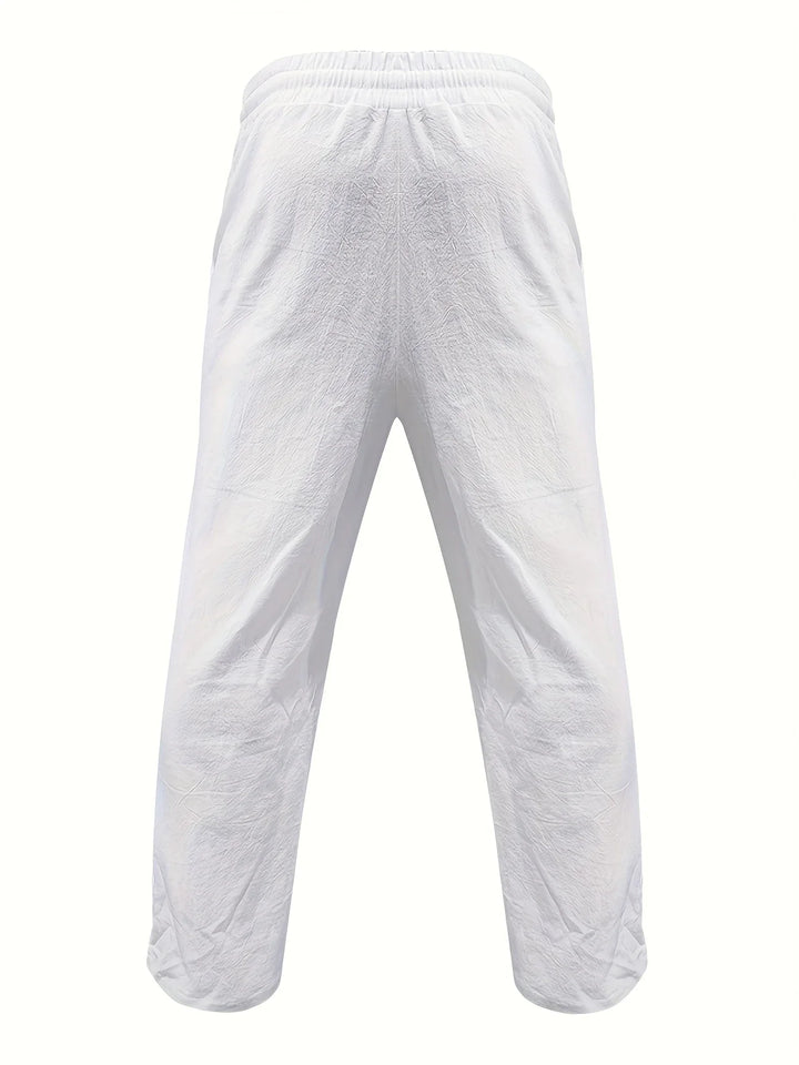 Beslan - Pantalones Elegantes De Pierna Recta Con Botones Dorados