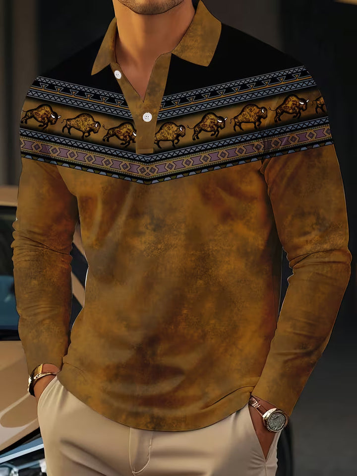 Tamas - Polo Informal Vintage Con Estampado 3D En Color