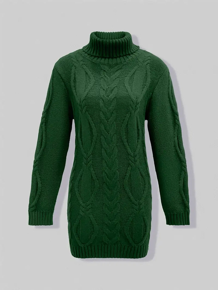 Narda - Cable Grueso De Punto Cuello Alto Vestido