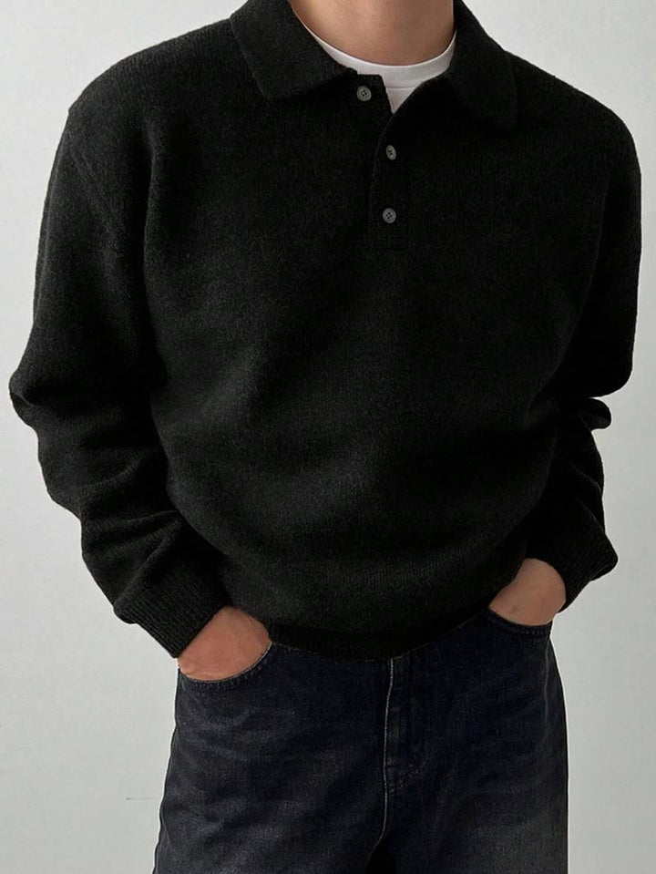 Eliran - Elegante Jersey de Manga Larga Con Cuello Alto