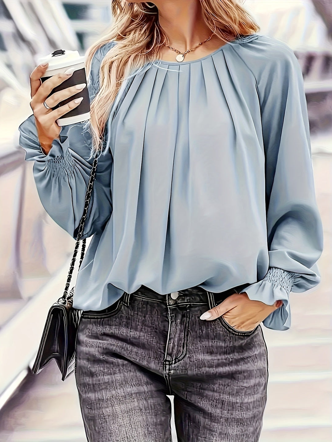 Stacy - Elegante Blusa De Manga Larga