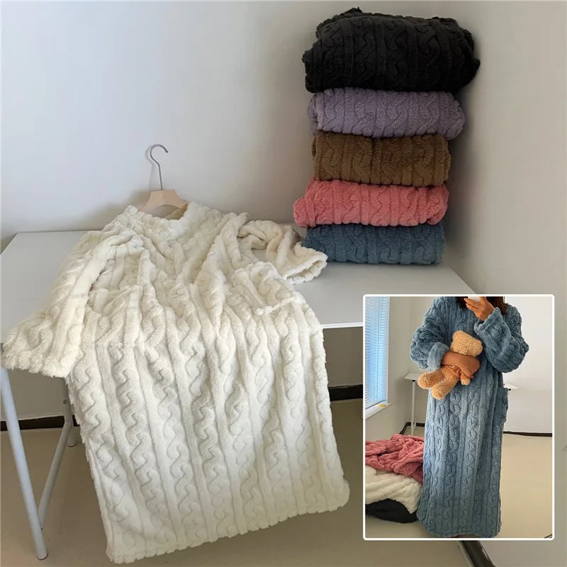 Vreni - Ropa De Casa De Terciopelo Coral De Invierno