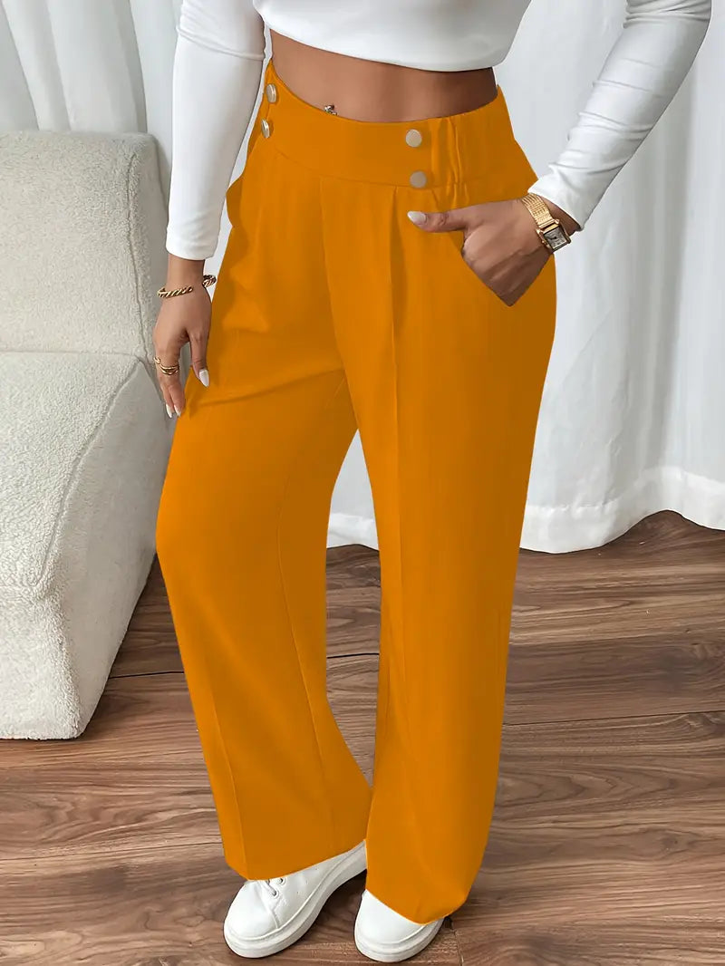 Orvella - Cómodos Pantalones Anchos Con Bolsillos
