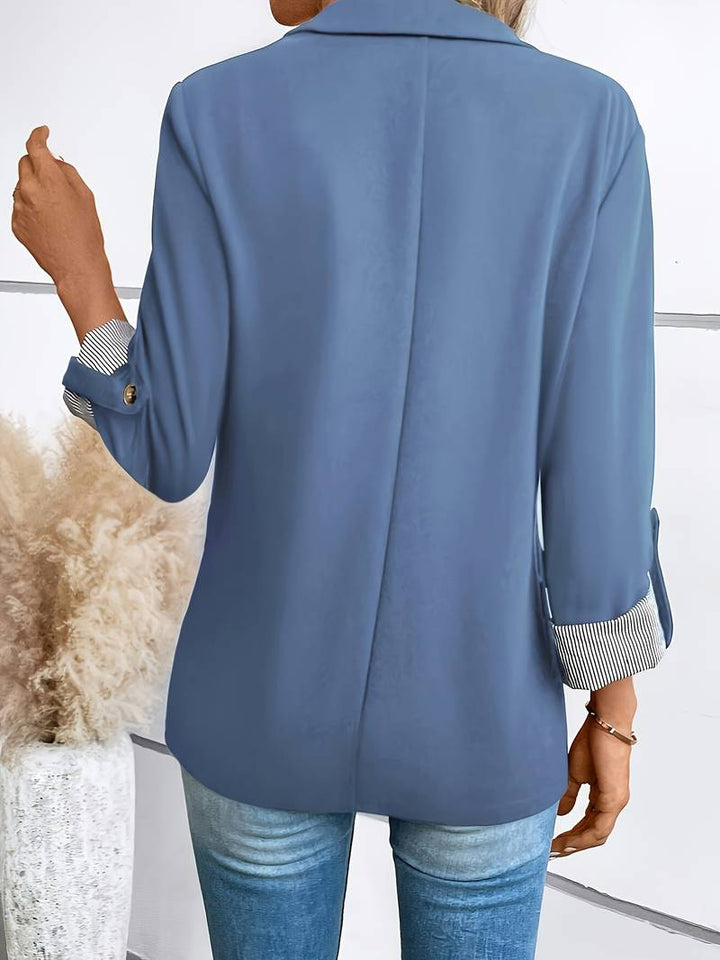 Galiah - Elegante Blazer Cruzado Con Cuello Con Solapa