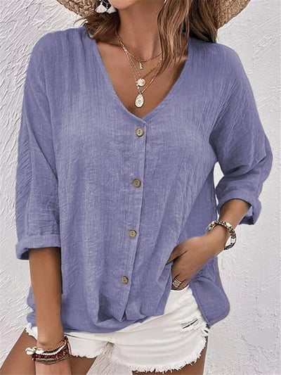 Kyra - Camisa Suelta Con Cuello De Pico