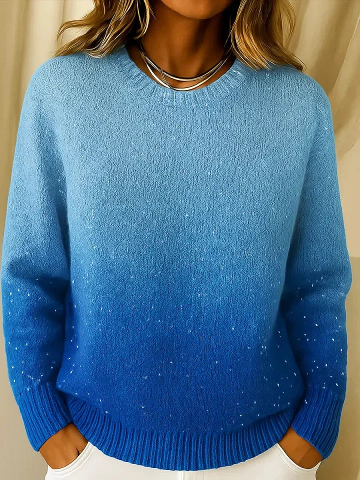 Izabell - Elegante Top De Punto Con Degradado Brillante