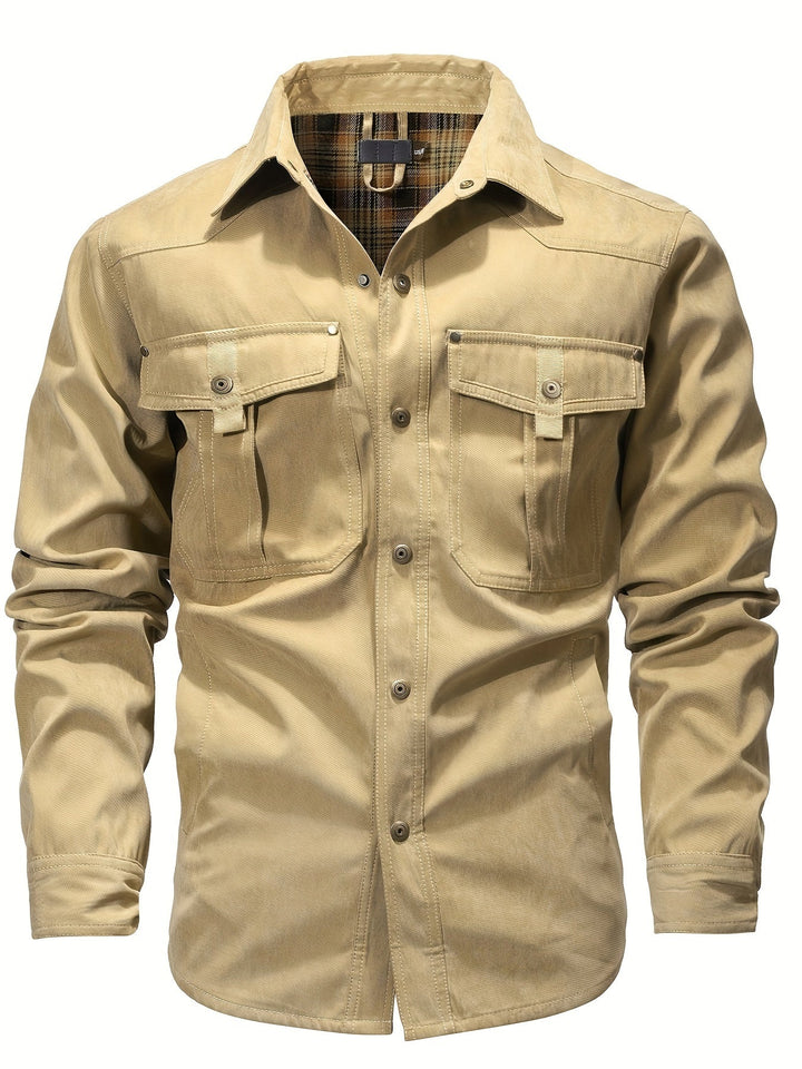 Evrypidis - Chaqueta Cargo Informal De Manga Larga