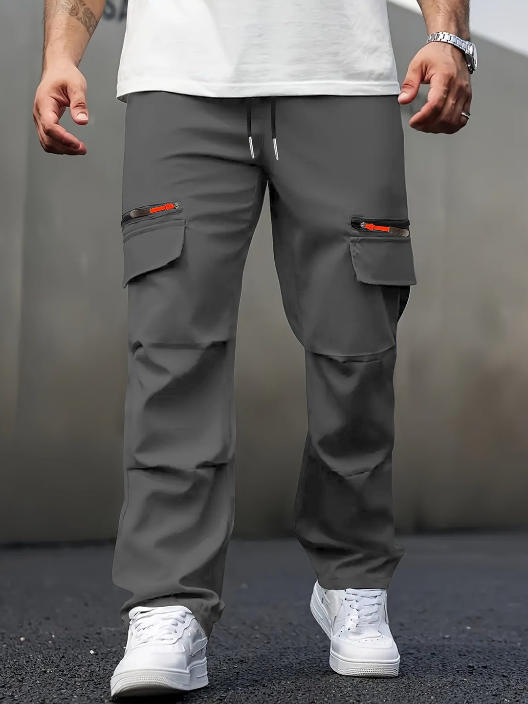 Mihai - Pantalones Cargo Informales Con Múltiples Bolsillos