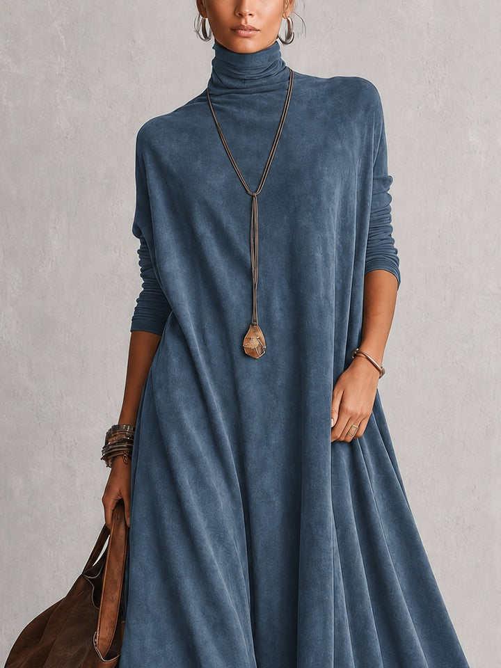 Albria - Vestido Largo de Manga Larga con Estilo Vintage
