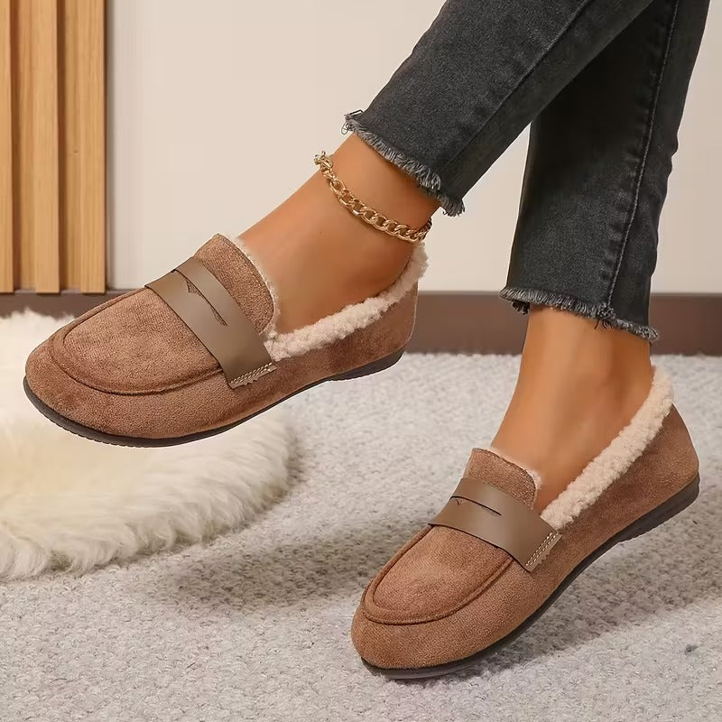 Deren - Mocasines Antideslizantes Con Forro Polar